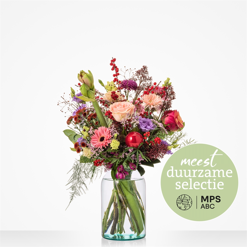 Groen Gekeurd kerstboeket